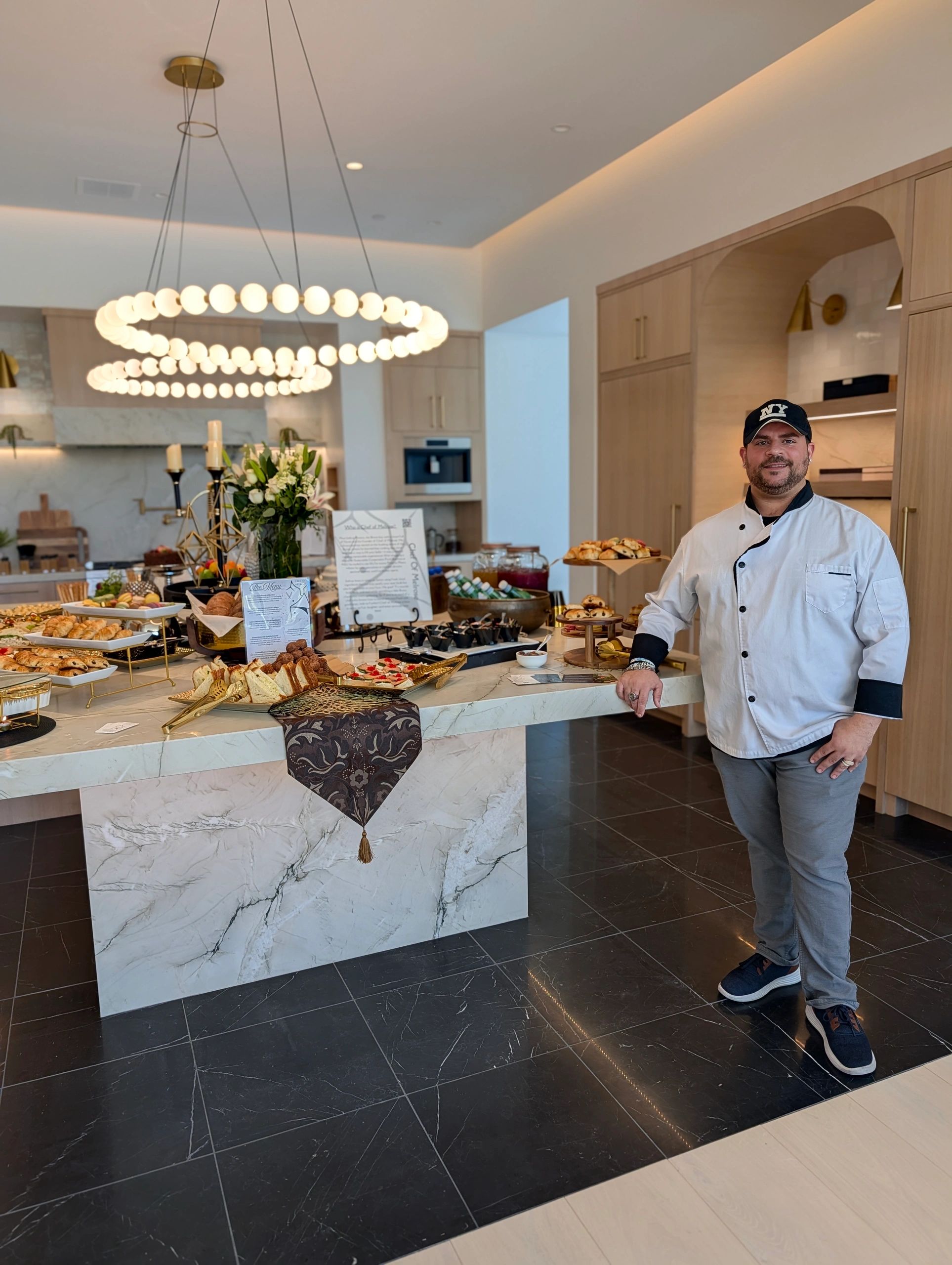 Chef Joshua Preston in a modern upscale kitchen
