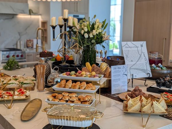 Luxury catering buffet for realtors and brokers